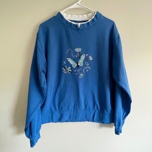 Vintage Embroidered Butterfly Sweater